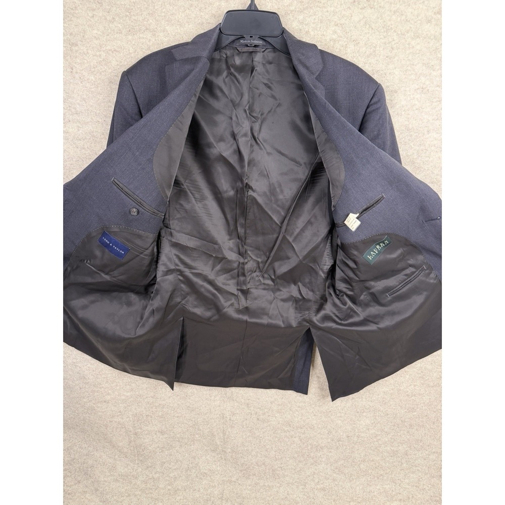 Lauren Ralph Lauren Green Label Navy Blue Wool Blazer Sport Coat Jacket Men, 40R - Picture 5 of 10